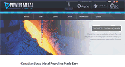Desktop Screenshot of powermetalrecyclingca.com