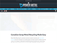 Tablet Screenshot of powermetalrecyclingca.com